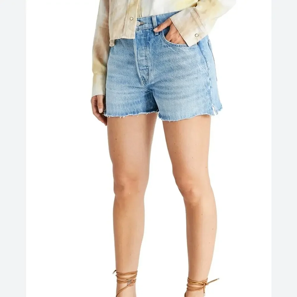 Etica Sydney Raw Hem Denim Shorts | Size 30